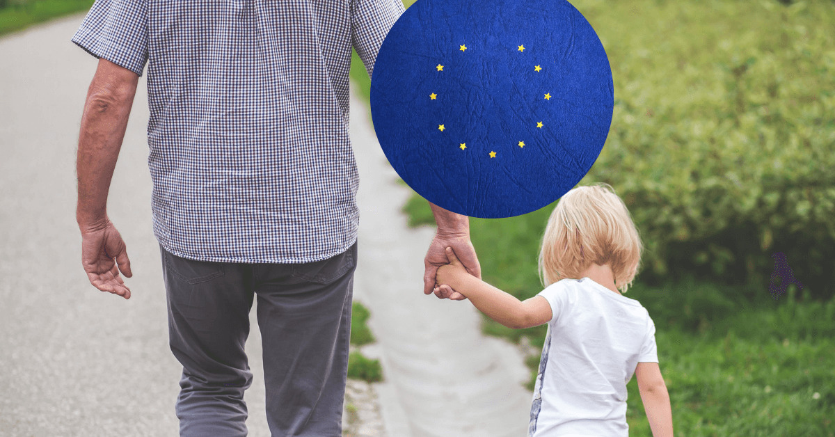 Vater und Tochter aus der Europäischen Gemeinschaft